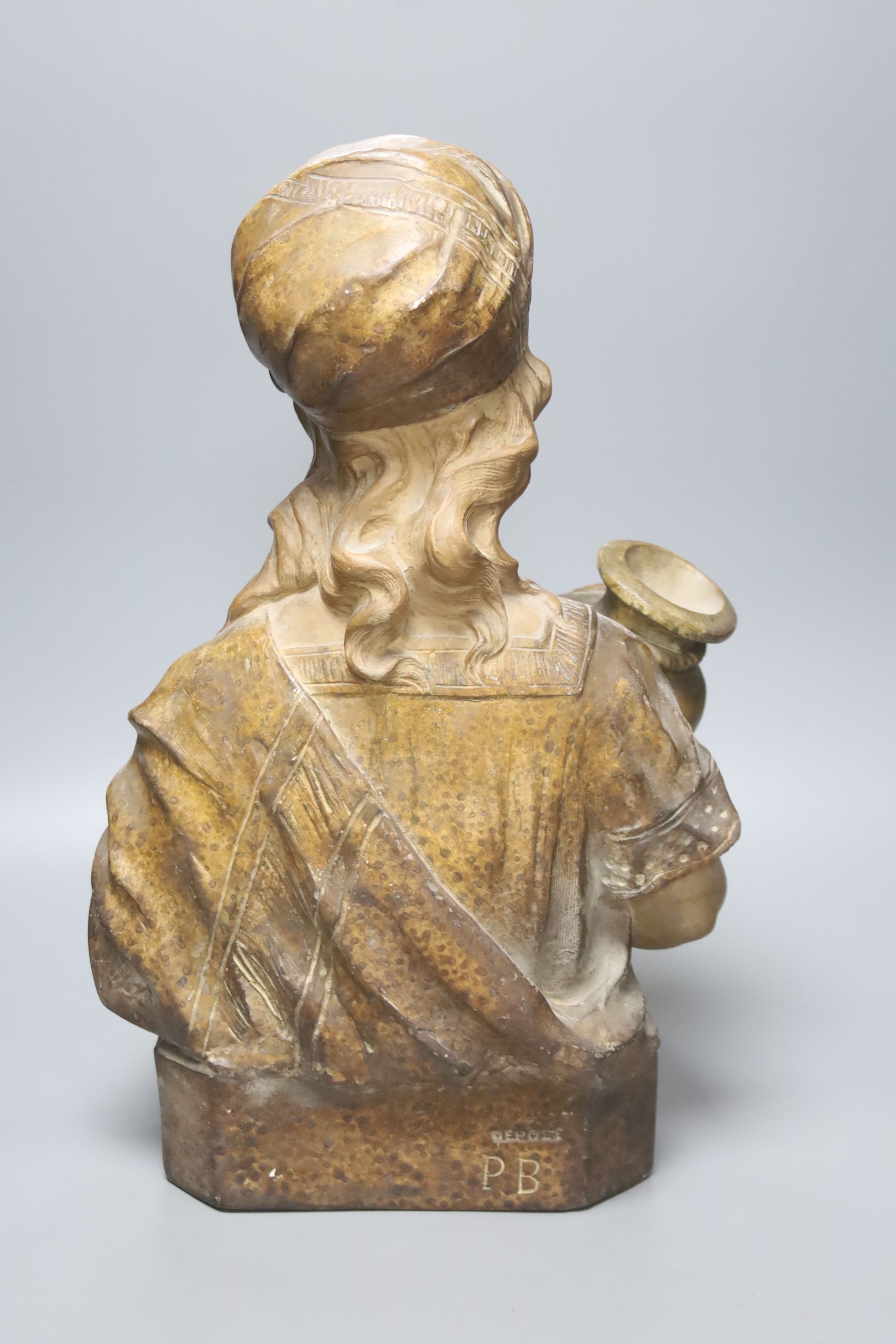 A terracotta bust 'Rebecca'